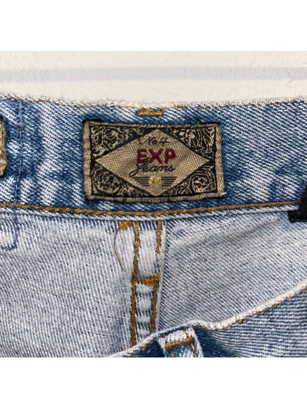 Vintage 90s Express Women’s Blue Jeans - High Rise, Slim Fit, Tapered Leg - Picture 3 of 9